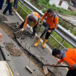 Jalan Khusus Motor Di Batutulis Bogor Kembali Di Tutup Karena Retak